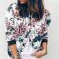Luxurious Women Floral Jackets Spring Summer Long Sleeve Zipper Print Bomber Jacket Casual Pocket Slim Female Fashion Outwears Plus Size