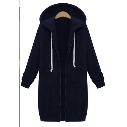 Luxury Women's Autumn Winter Thickening Hoodies Leisure Loose Hooded Jackets Pockets Plus Size Sweatshirt Sports Dresses Outwear Women's Hooded Flannel Jacket Casual Fleece Windbreaker Hoodie