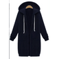 Luxury Women's Autumn Winter Thickening Hoodies Leisure Loose Hooded Jackets Pockets Plus Size Sweatshirt Sports Dresses Outwear Women's Hooded Flannel Jacket Casual Fleece Windbreaker Hoodie
