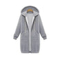 Luxury Women's Autumn Winter Thickening Hoodies Leisure Loose Hooded Jackets Pockets Plus Size Sweatshirt Sports Dresses Outwear Women's Hooded Flannel Jacket Casual Fleece Windbreaker Hoodie