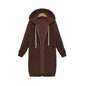 Luxury Women's Autumn Winter Thickening Hoodies Leisure Loose Hooded Jackets Pockets Plus Size Sweatshirt Sports Dresses Outwear Women's Hooded Flannel Jacket Casual Fleece Windbreaker Hoodie