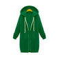 Luxury Women's Autumn Winter Thickening Hoodies Leisure Loose Hooded Jackets Pockets Plus Size Sweatshirt Sports Dresses Outwear Women's Hooded Flannel Jacket Casual Fleece Windbreaker Hoodie
