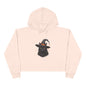 Spooky Cat Crop Hoodie for Women
