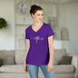 Stylish Meow V-Neck T-Shirt for Women - Perfect Gift for Cat Lovers
