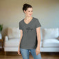 Stylish Meow V-Neck T-Shirt for Women - Perfect Gift for Cat Lovers