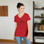 Stylish Meow V-Neck T-Shirt for Women - Perfect Gift for Cat Lovers