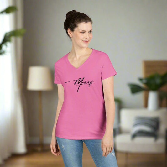 Stylish Meow V-Neck T-Shirt for Women - Perfect Gift for Cat Lovers