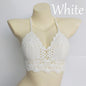 Woman Bikini Top Crochet Knit Separate Female Women Comfortable Beach Crochet Crop Summer Halter Tank Top Beach Knit  Bra Beachwear Plus Size Bathing Suits Summer Beach Crochet Crop Tank Top